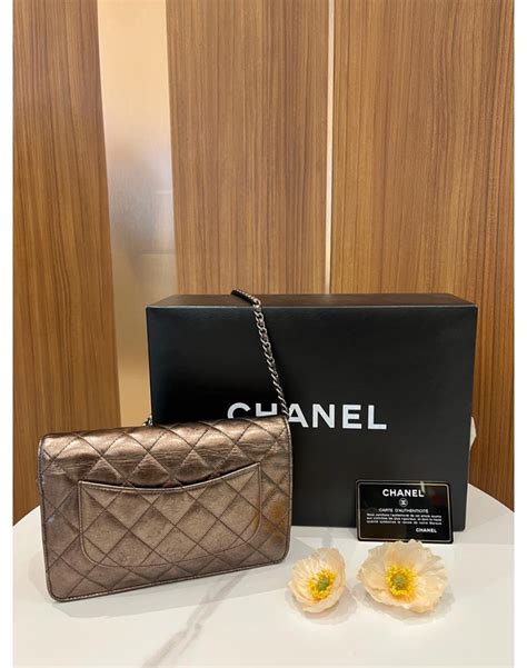 bronze chanel wallet on chain|Chanel wallet on chain cost.